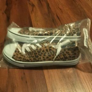 Cheetah print loafers.